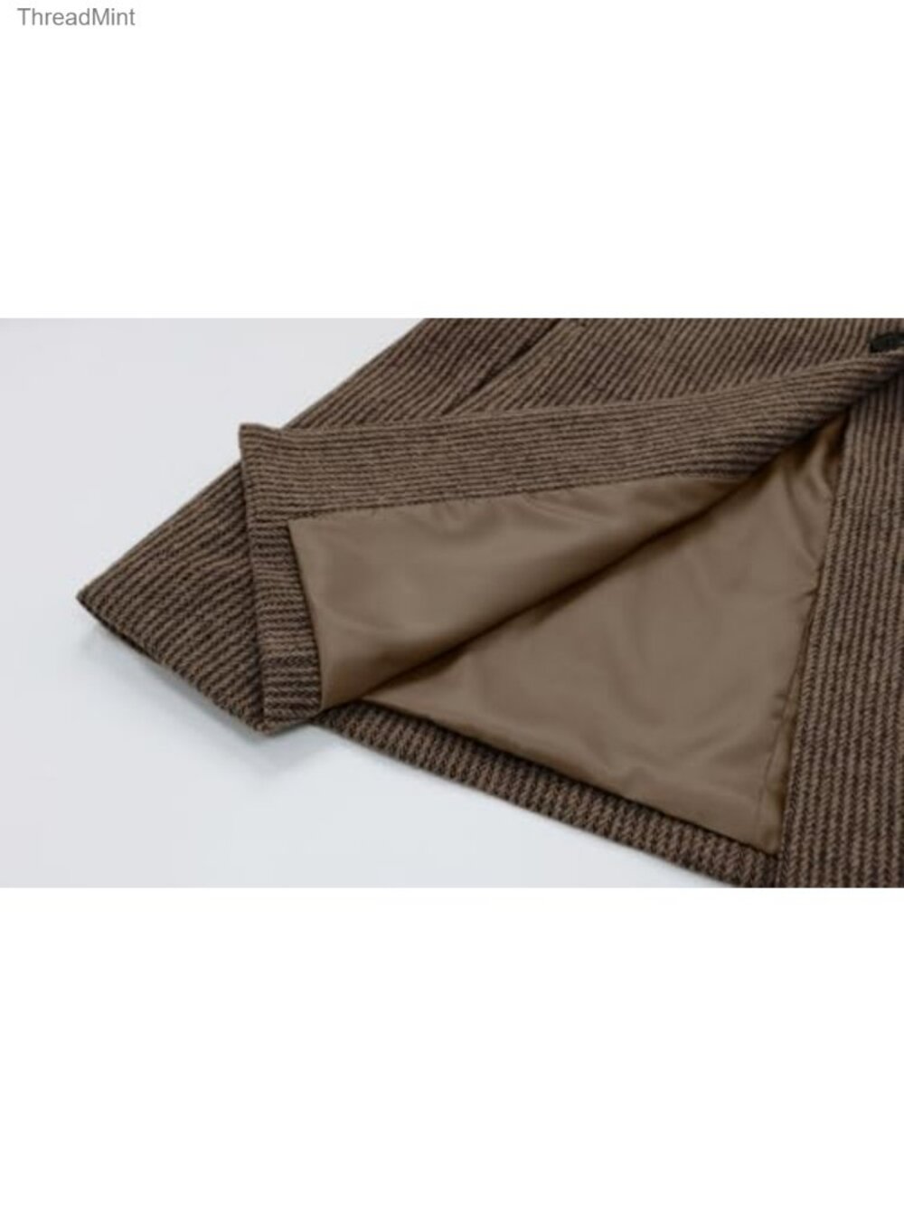 Long Sleeve Wool Blazer Jacket Winter Coat One Button Open Front - Picture 4 of 6